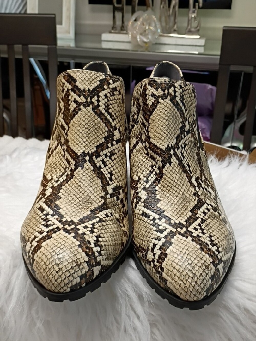 Vionic Neutral Snake-Print Chelsea Bootie - Picture 5 of 16